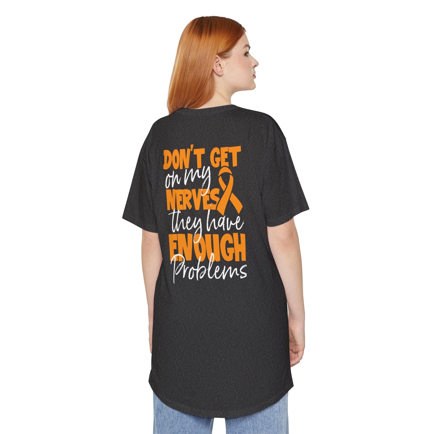 Unisex Long Body Urban Tee - Don't Get On My Nerves