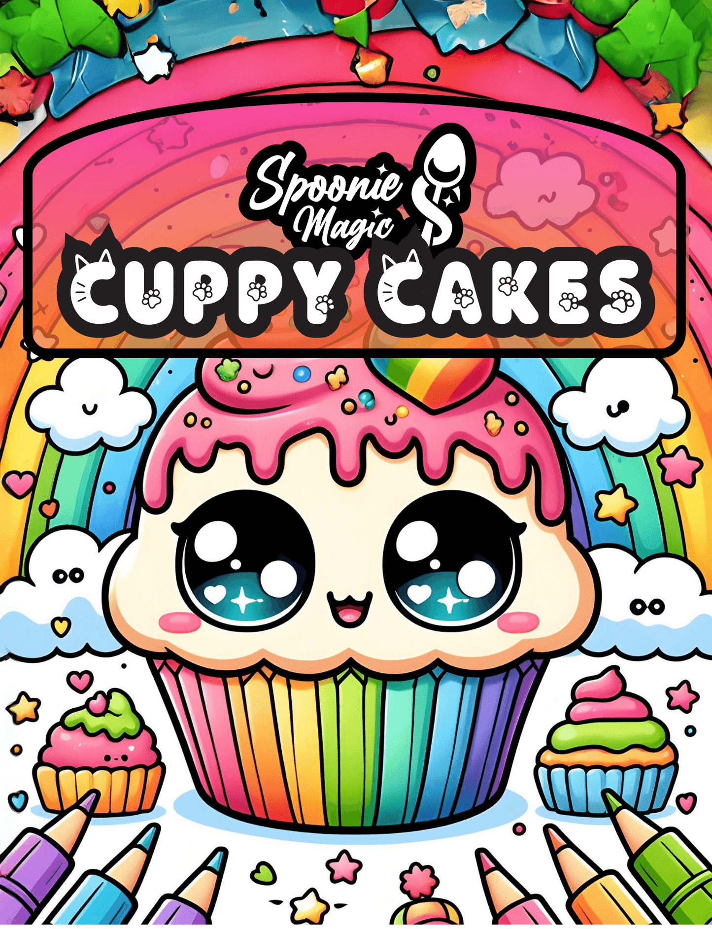 Spoonie Magic Cuppy Cakes Coloring Book Cover
