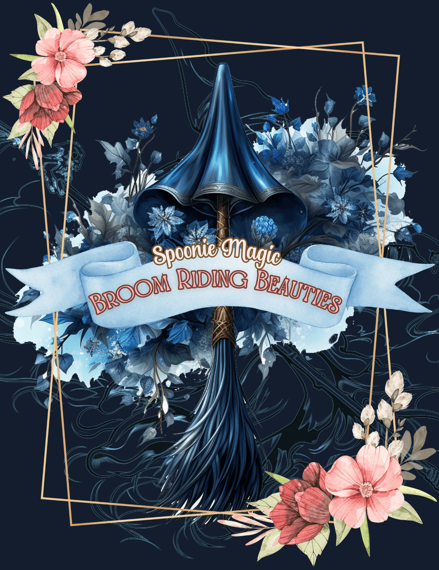 Broom Riding Beauties Premium Adult Coloring Book
