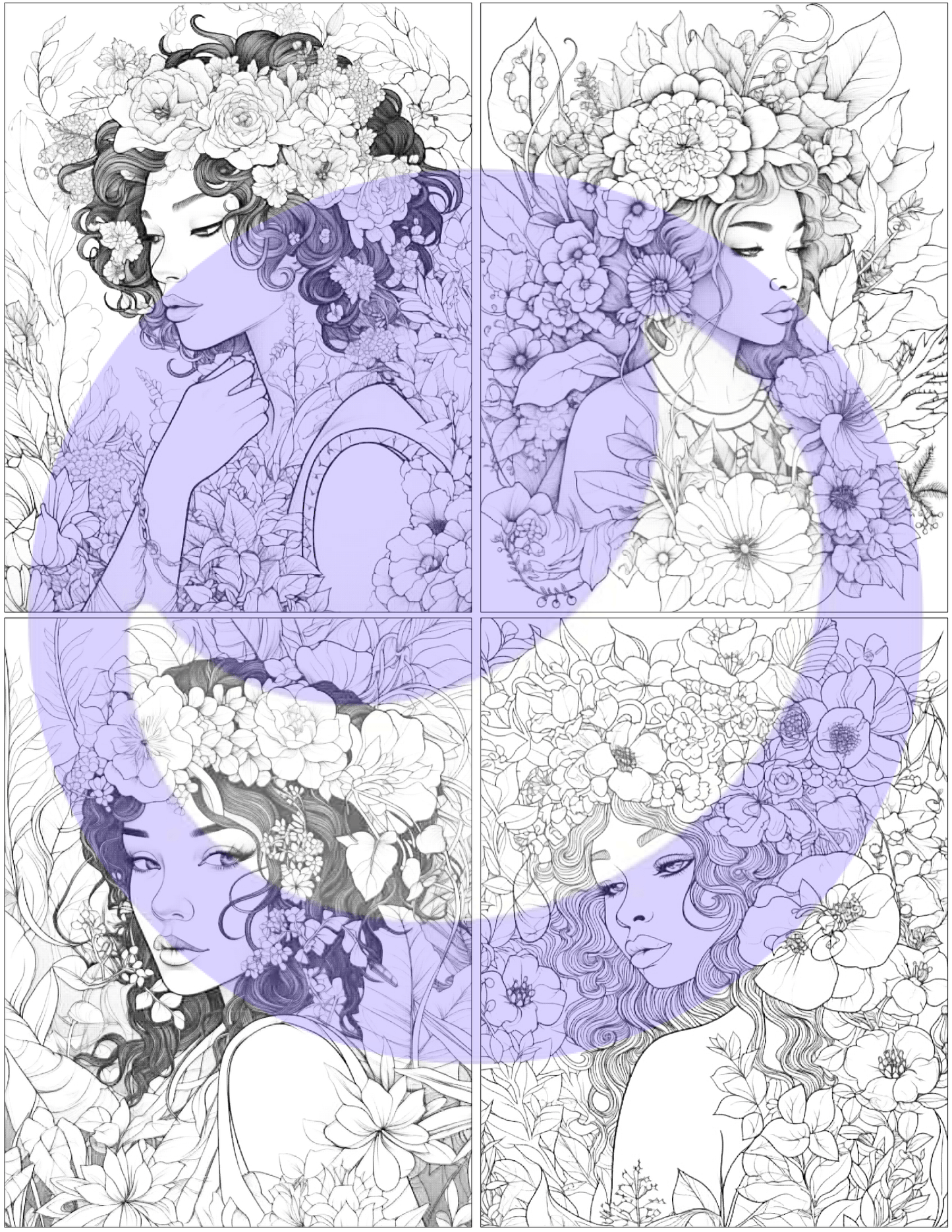 Melanin Gardens Premium Adult Coloring Book