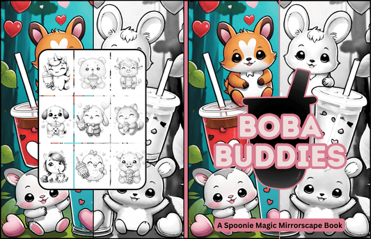 Boba Buddies: A Mirrorscape Premium Coloring Book for Adults