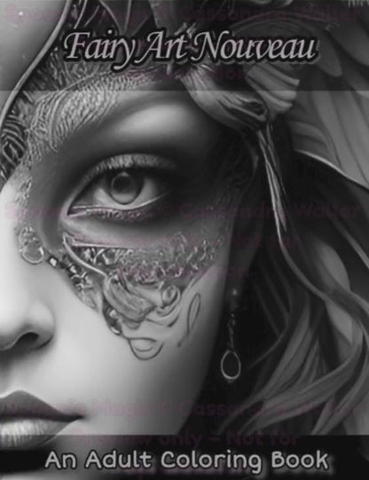 Preview of Interior Fairy Art Nouveau Coloring Book