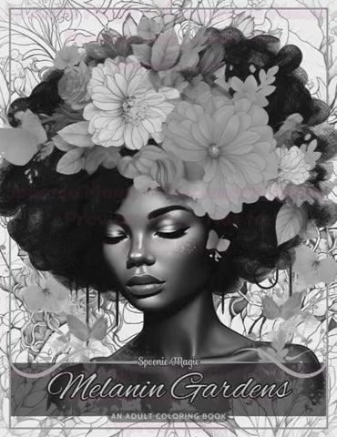 Preview of Interior Melanin Gardens Coloring Book