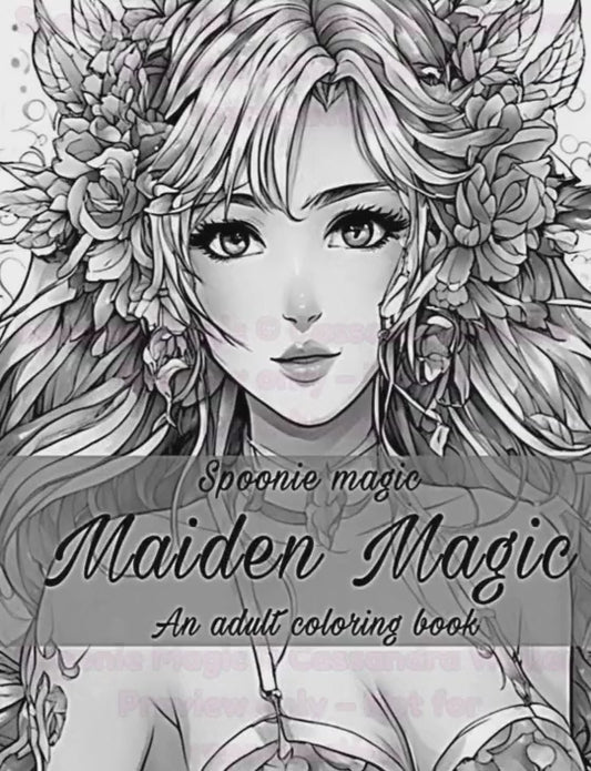 Preview of Interior Maiden Magic Coloring Book