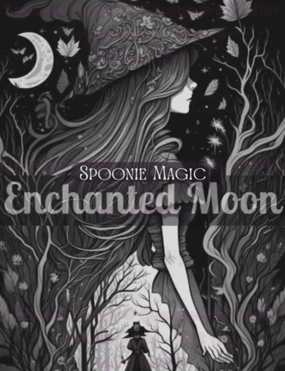 Preview of Interior Enchanted Moon  Coloring Book