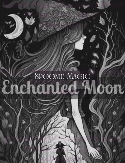 Preview of Interior Enchanted Moon  Coloring Book