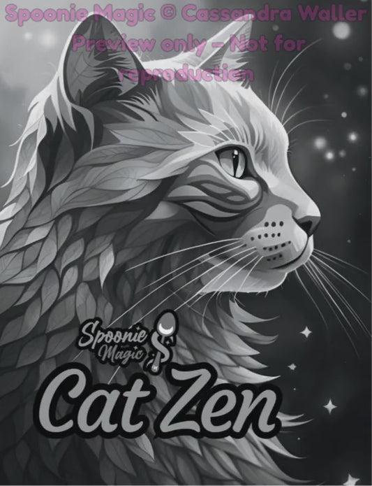 Preview of Interior Cat Zen Coloring Book