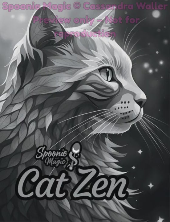 Preview of Interior Cat Zen Coloring Book